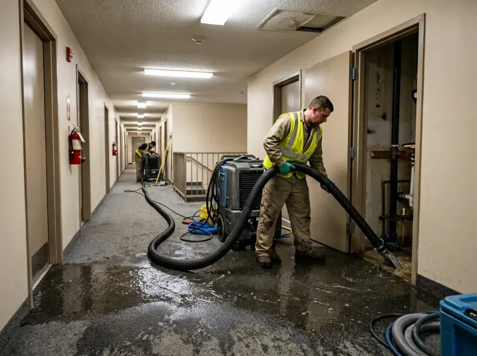 multi-unit-apartment-hallway-f-005 — frequently asked questions, Emergency Burst Pipe Water Extraction & Removal in Enochvil…